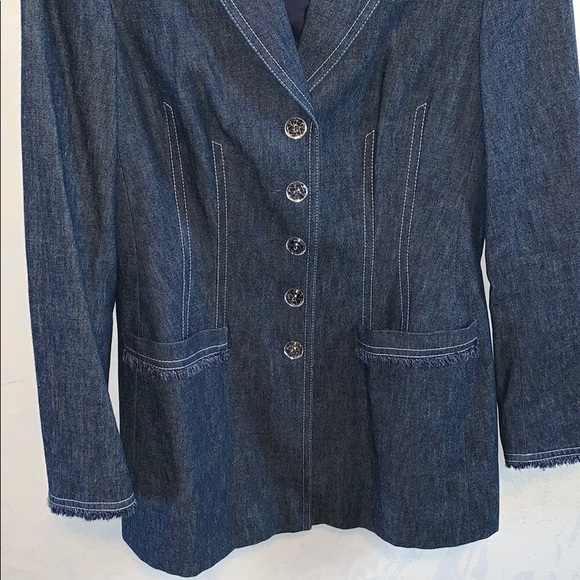 Escada Denim Blazer with Sequins - Picture 3 of 6